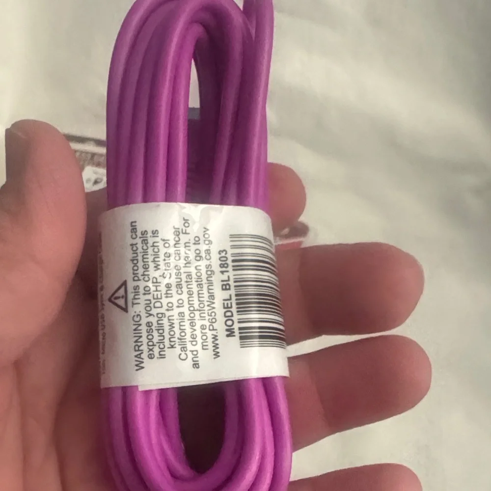 USB Charging Cable Set - Pink and Purple